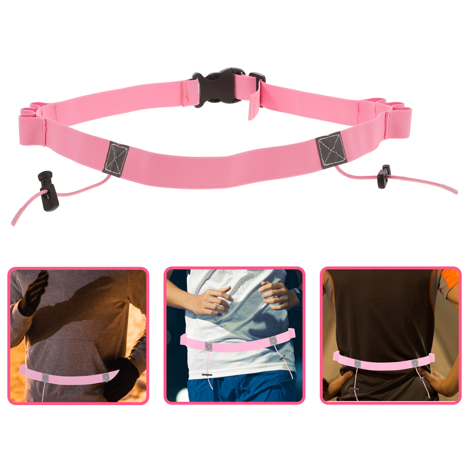 Race Bib - Cintura da corsa riflettente e leggera,