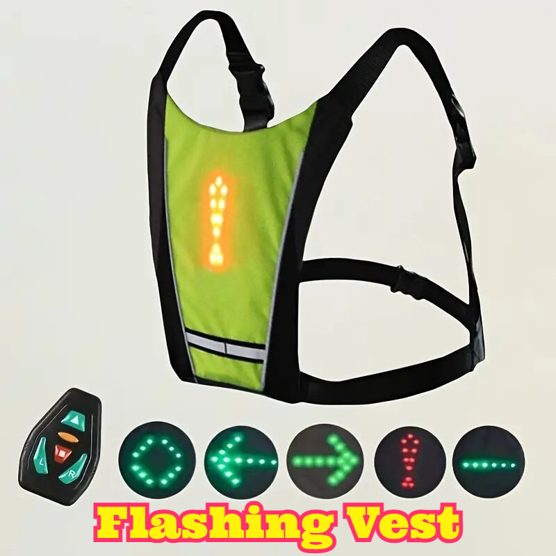 Running Visibility Gear - Gilet di Sicurezza LED con Telecomando,