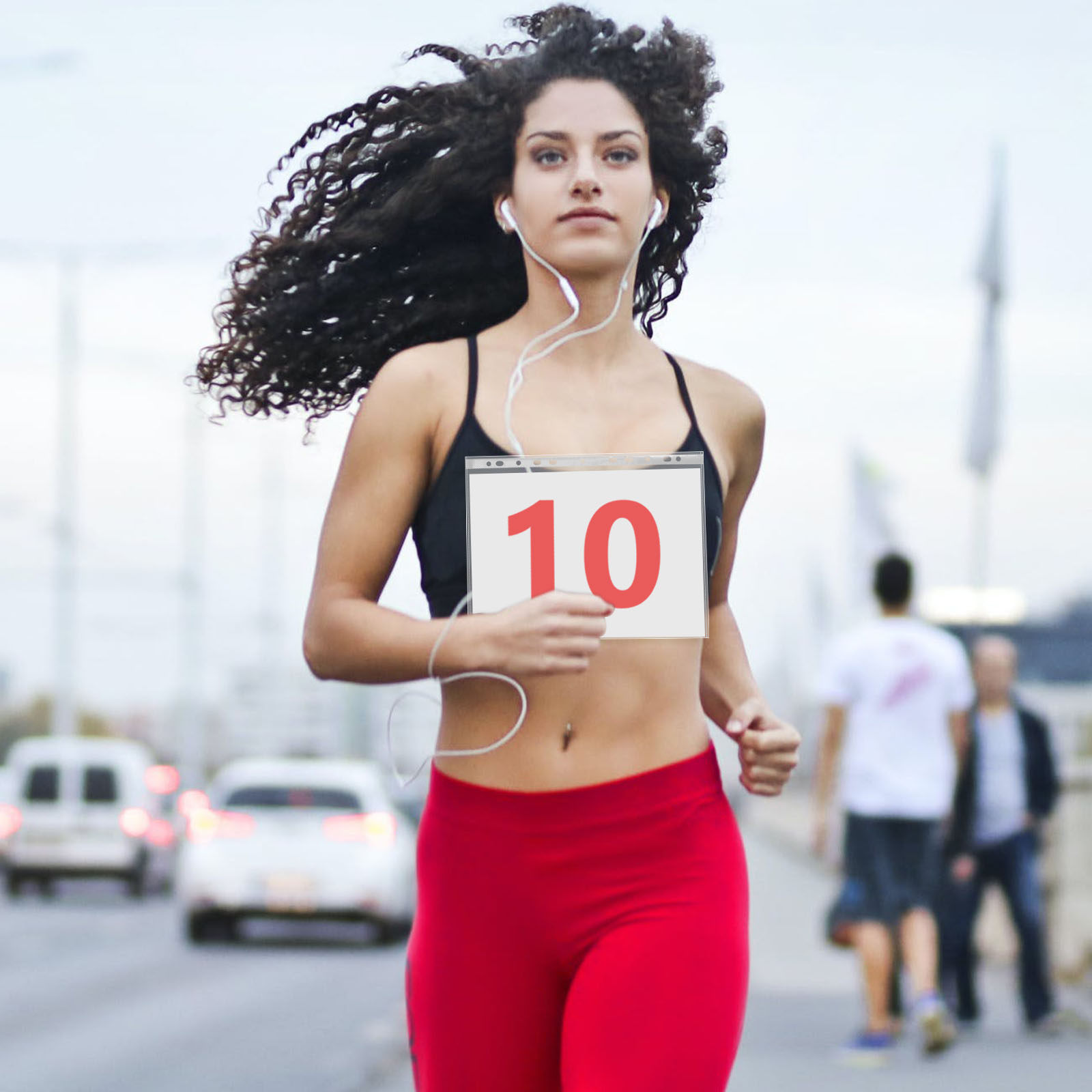Race Bib - 100 Pezzi Portanumero Trasparenti - Custodie